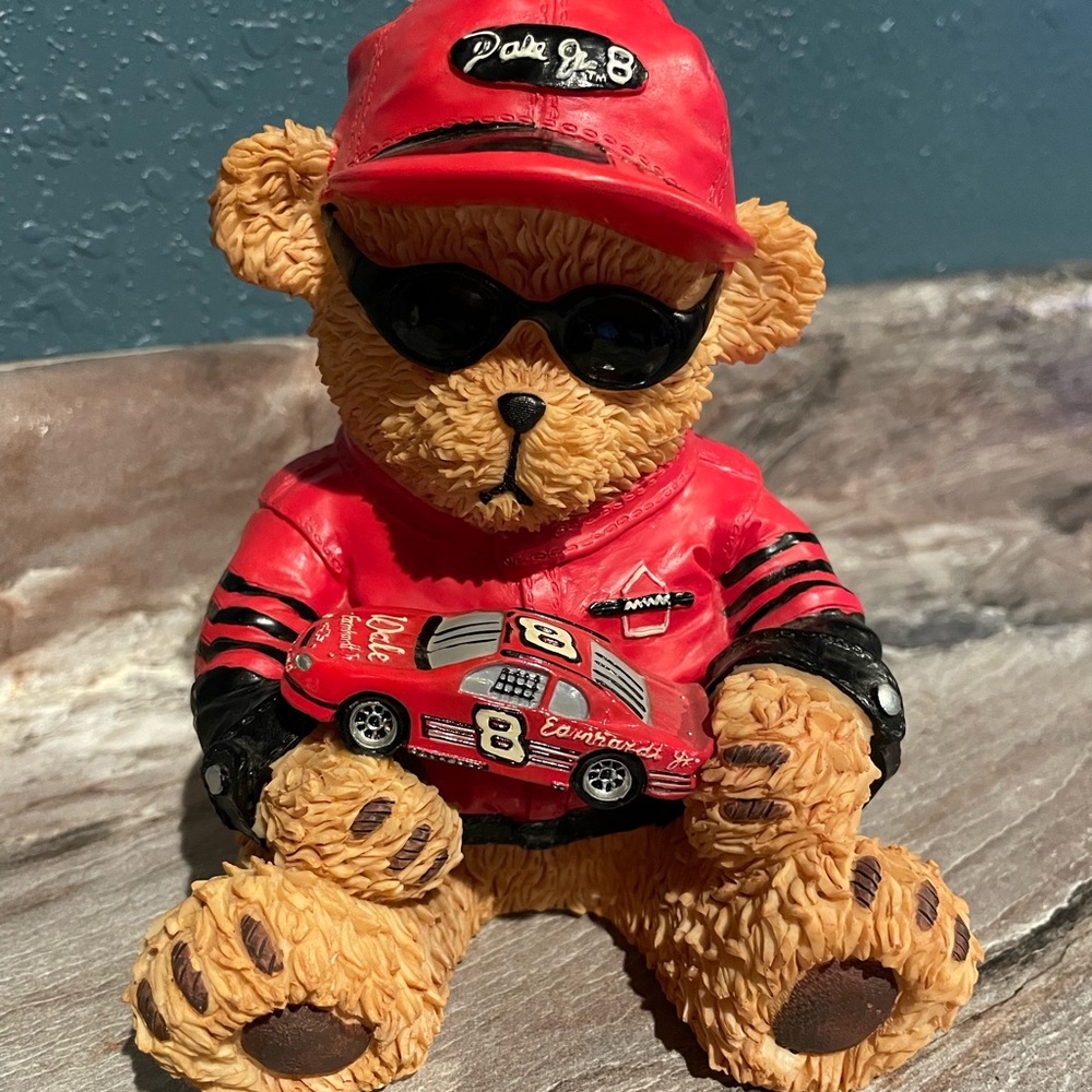 NASCAR Dale Earnhardt Jr  bear holding a NASCAR ( bank)